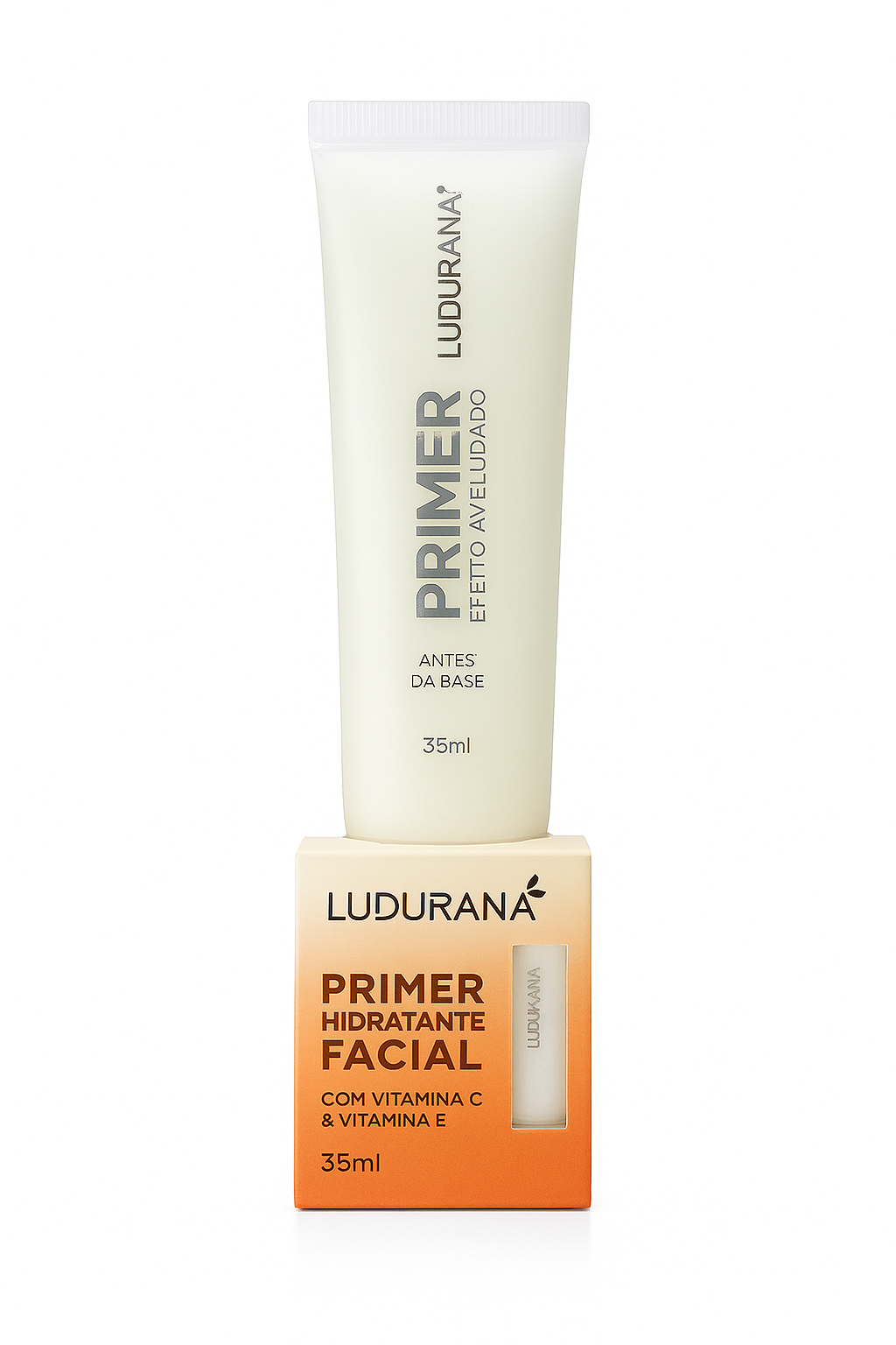 Primer Facial Hidratante Ludurana Efeito Aveludado com Vitamina C e E 35ml