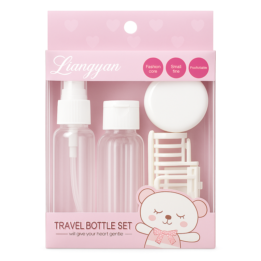 Kit Viagem Liangyan Travel Bottle Set com Frascos e Acessórios Portáteis