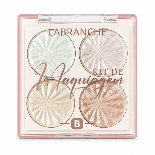 Paleta Iluminadora Labranche Kit de Maquiagem com 4 Tons Iluminadores