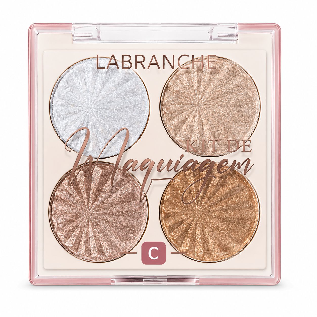 Paleta Iluminadora Labranche Kit de Maquiagem com 4 Tons Iluminadores