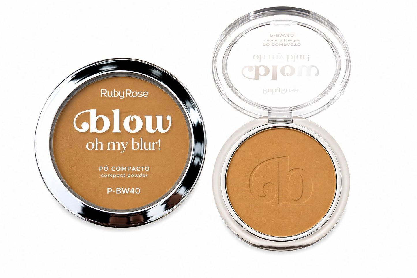 Pó Compacto Ruby Rose Glow Oh My Blur! Efeito Blur