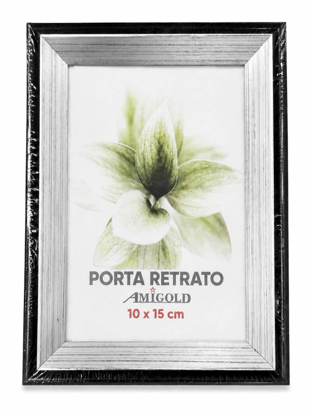 Porta Retrato 10x15cm Amigold Moldura com Detalhe Dourado para Fotos
