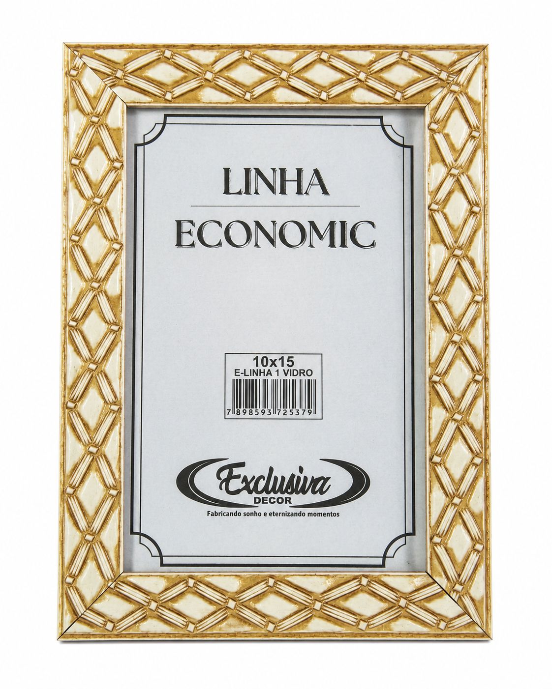 Porta Retrato 10x15cm Exclusive Decor Linha Economic Moldura com Vidro