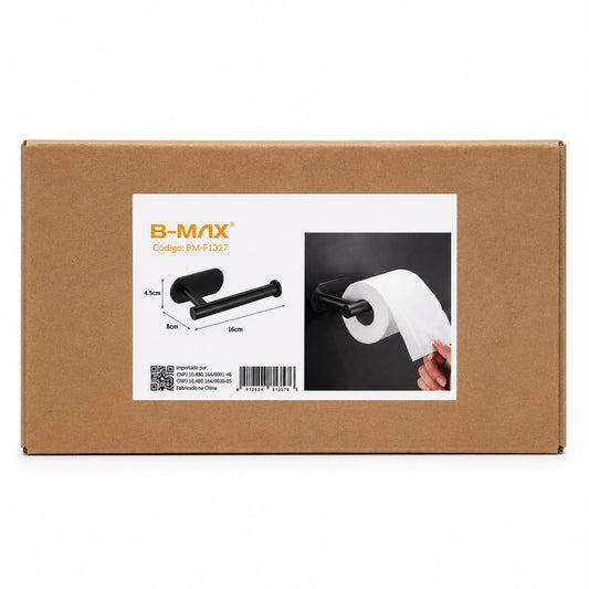 Porta Papel Higiênico B-MAX BM-F1327 Aço Inoxidável para Banheiro