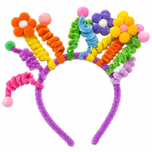 Tiara Infantil Peluciada com Personagens Divertidos Coloridos