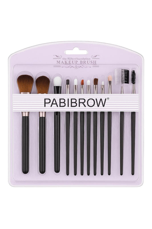 Kit Profissional de Pincéis de Maquiagem PABIBROW com 12 Peças