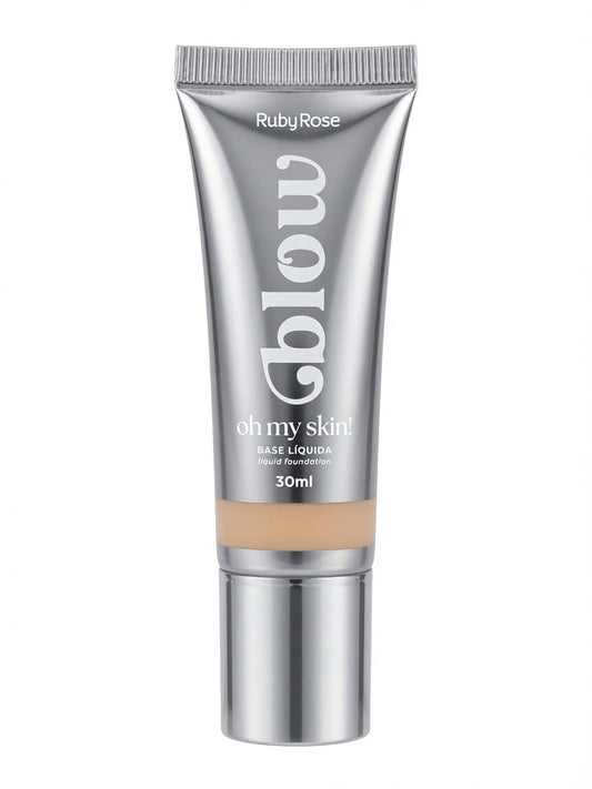 Base Líquida Ruby Rose Glow Oh My Skin 30ml – Efeito Iluminado