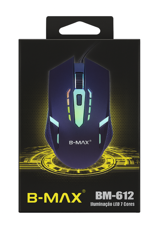 Mouse Gamer B-MAX BM-612 LED 7 Cores USB