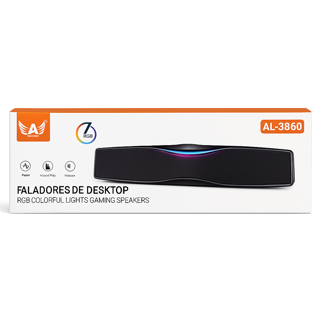 Soundbar Gamer RGB Altomex AL-3860 para Desktop