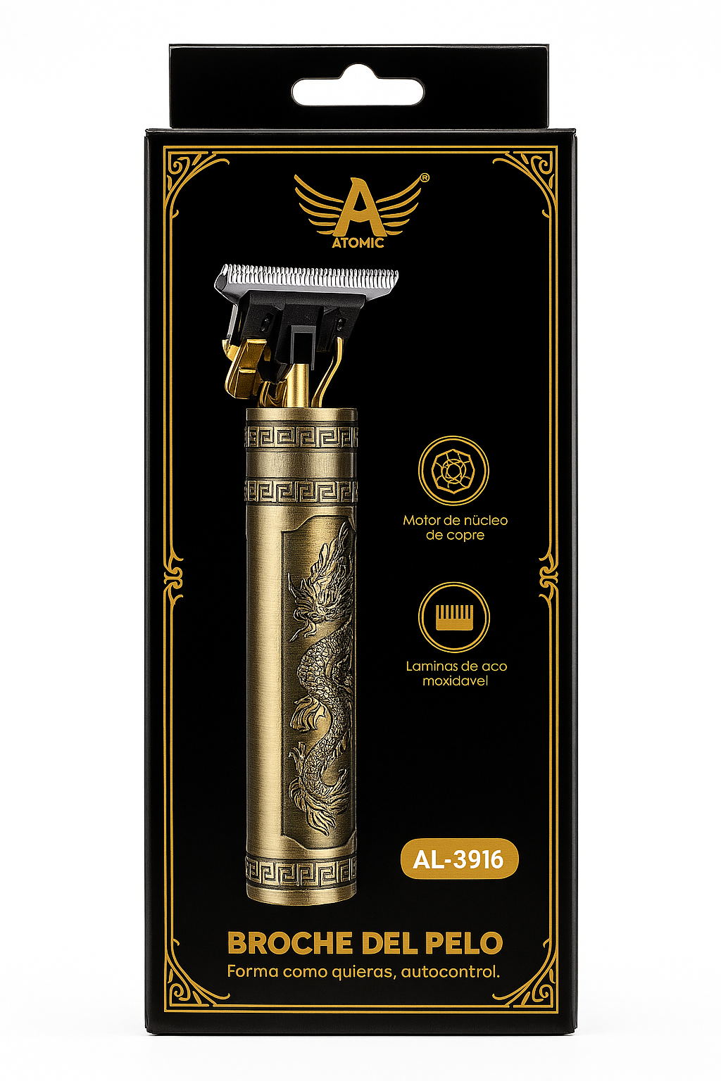 Máquina de Corte Profissional T-Blade Atomic AL-3916 – Lâmina de Aço Inoxidável