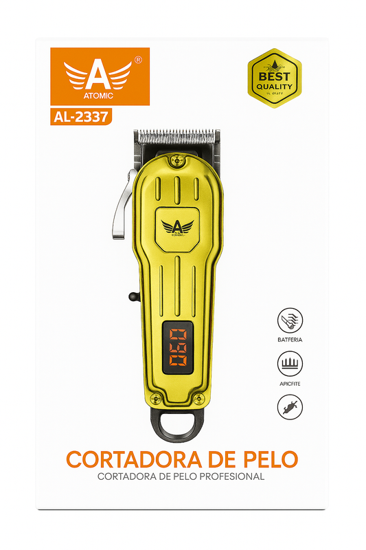 Máquina de Corte Profissional Atomic AL-2337 com Display Digital e Fio
