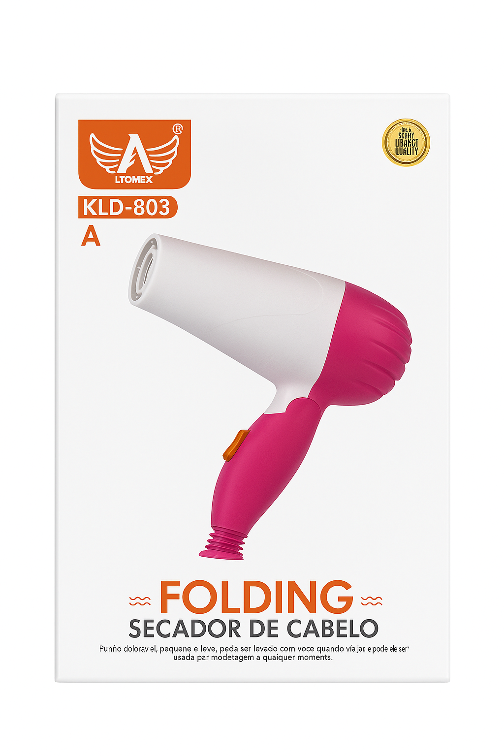 Secador de Cabelo Dobrável Portátil LTOMEX KLD-803 Modelo A