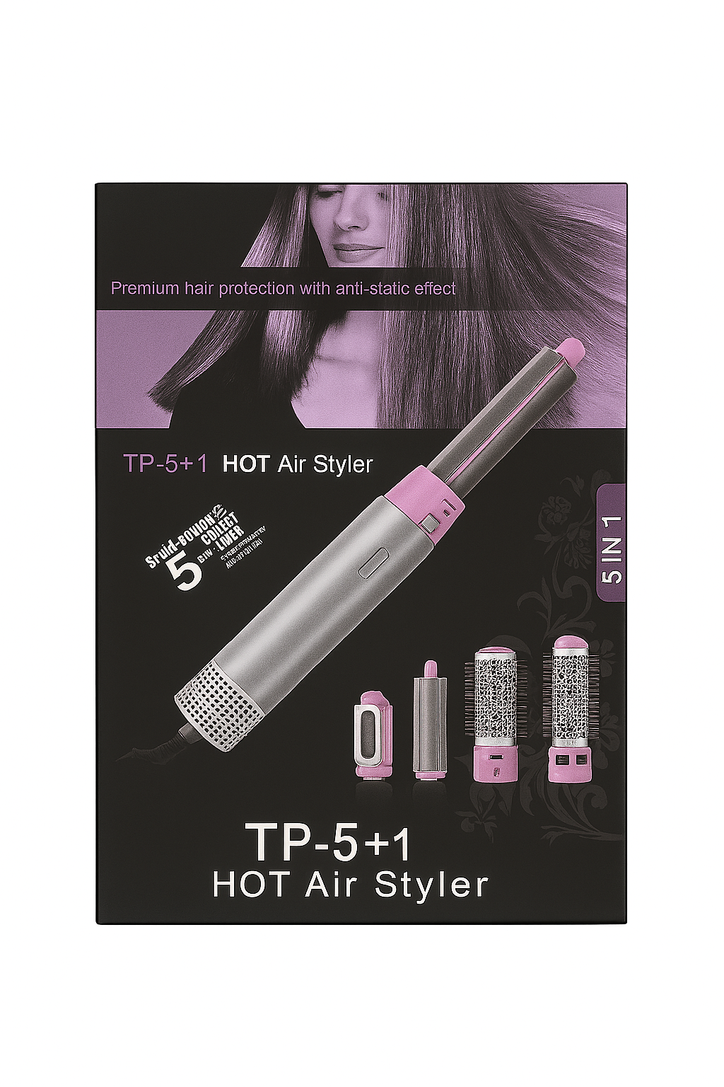 Modelador de Cabelo 5 em 1 Hot Air Styler TP-5+1 Multifuncional