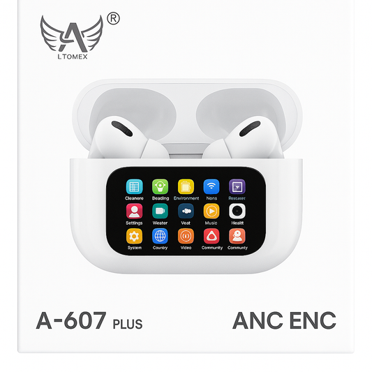 Fone de Ouvido Bluetooth LTOMEX A-607 Plus com ANC/ENC e Estojo Inteligente