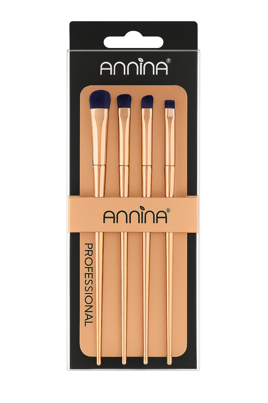 Kit de Pincéis de Maquiagem Profissionais Annina 4 Peças