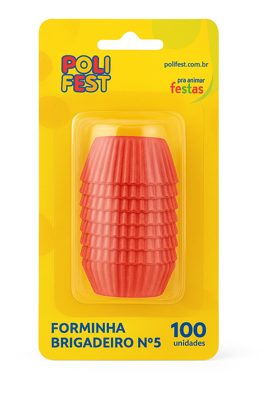 Forminha para Brigadeiro Nº5 com 100 Unidades PoliFest