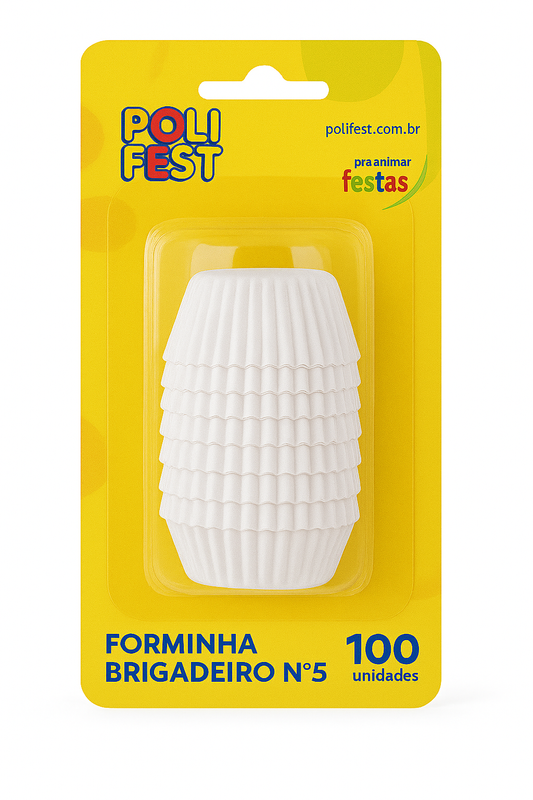 Forminha para Brigadeiro Nº5 com 100 Unidades PoliFest