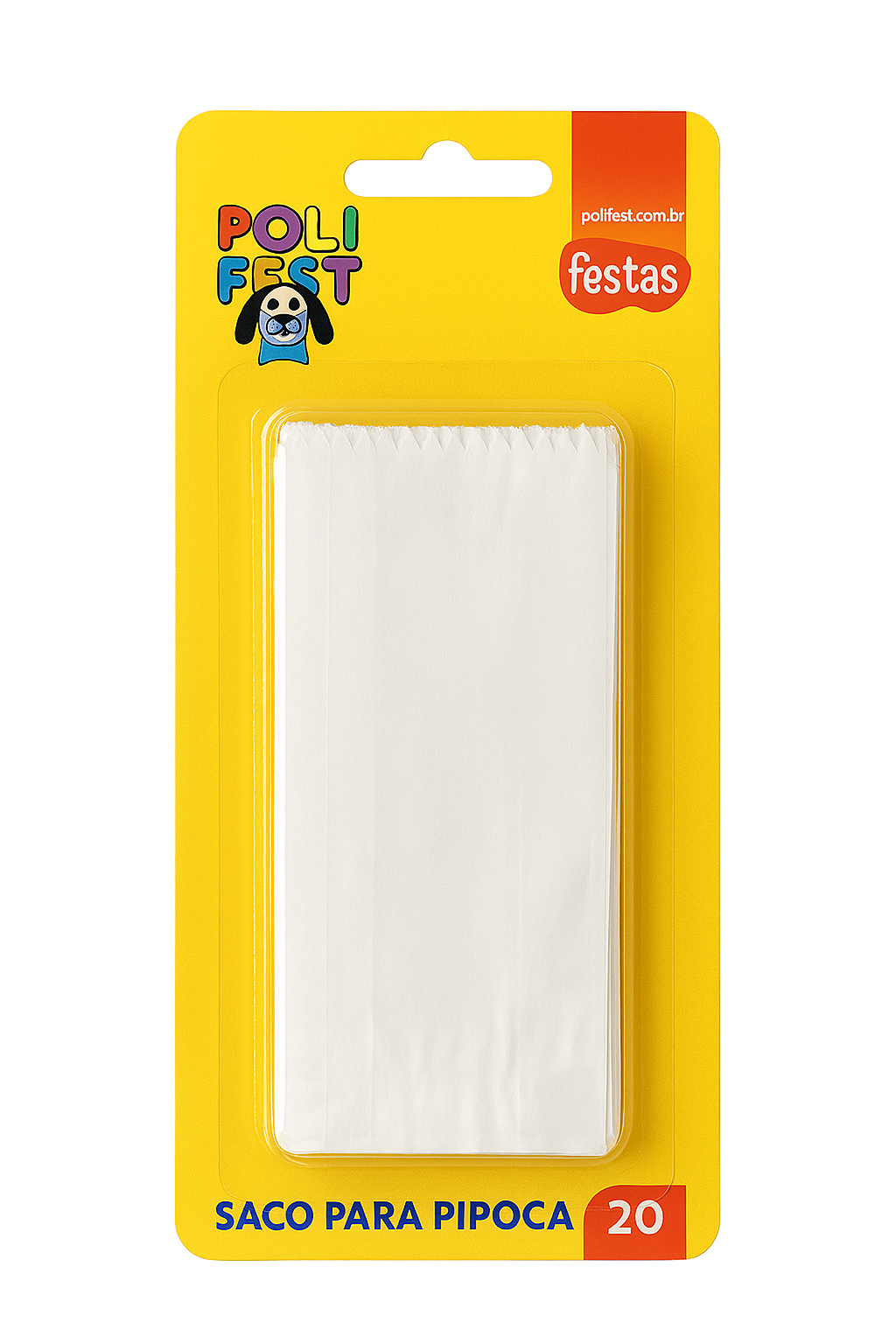 Saco para Pipoca Polifest Branco