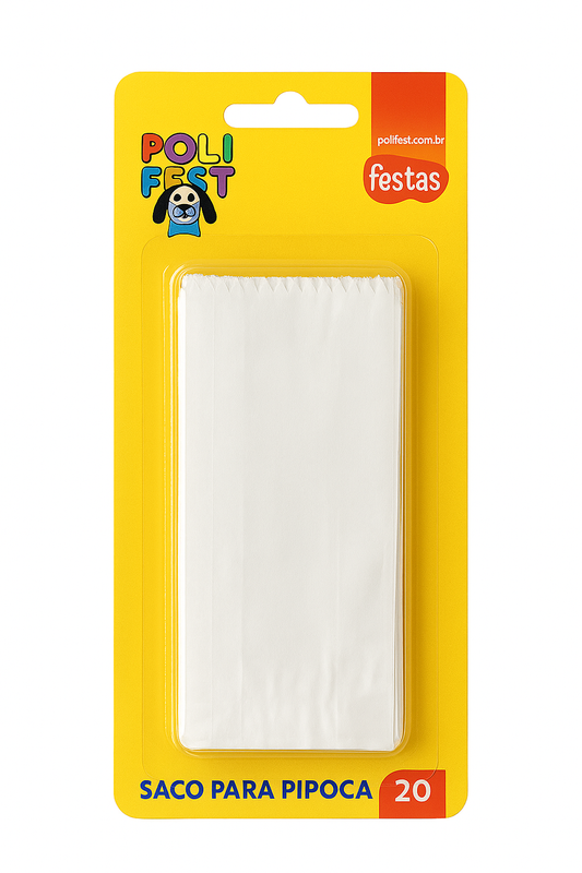 Saco para Pipoca Polifest Branco