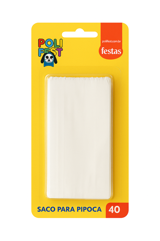 Saco para Pipoca Polifest Branco