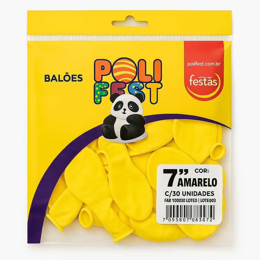 Balões Poli Fest 7” Pacote com 30 Unidades