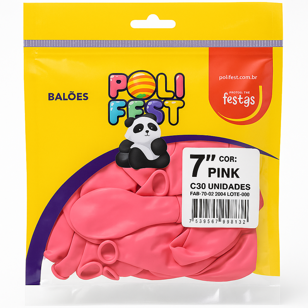 Balões Poli Fest 7” Pacote com 30 Unidades