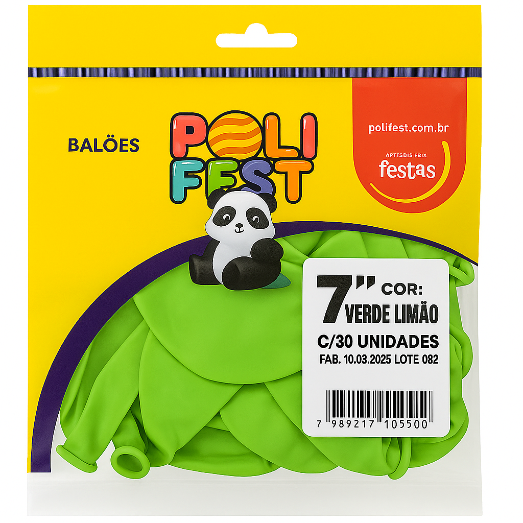 Balões Poli Fest 7” Pacote com 30 Unidades