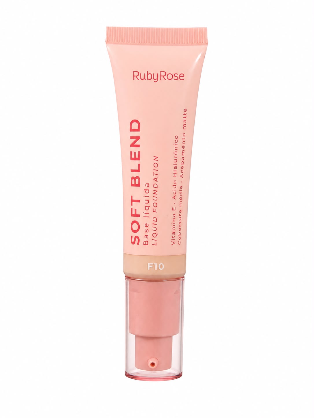 Base Líquida Ruby Rose Soft Blend com Ácido Hialurônico e Vitamina E