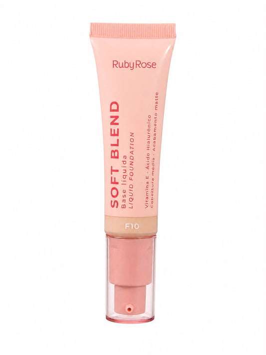 Base Líquida Ruby Rose Soft Blend com Ácido Hialurônico e Vitamina E