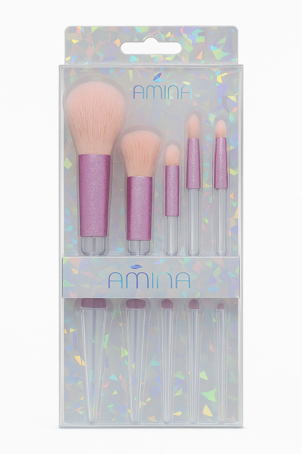 Kit de Pincéis de Maquiagem AMINA com 5 Peças Professional