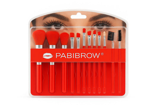 Kit Profissional de Pincéis de Maquiagem PABIBROW com 12 Peças