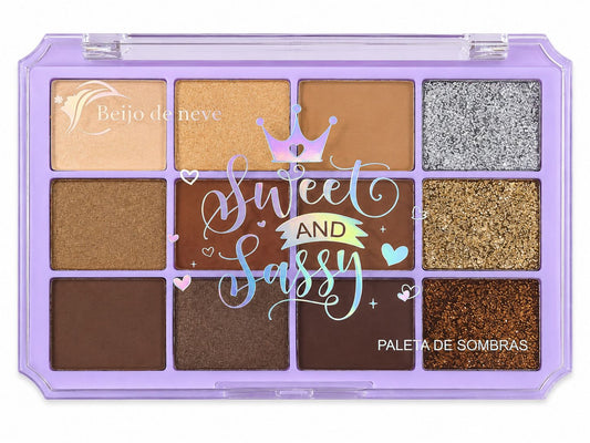 Paleta de Sombras Beijo de Neve Sweet And Sassy com Glitter