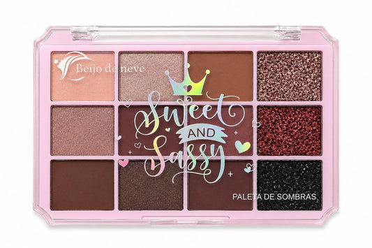 Paleta de Sombras Beijo de Neve Sweet And Sassy com Glitter