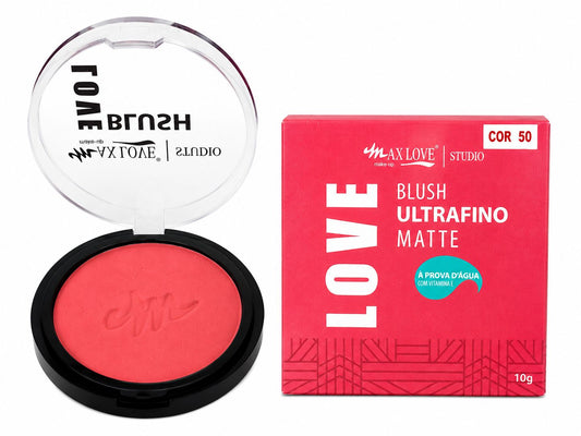 Blush Compacto Max Love Studio Ultrafino Matte À Prova D’Água 10g