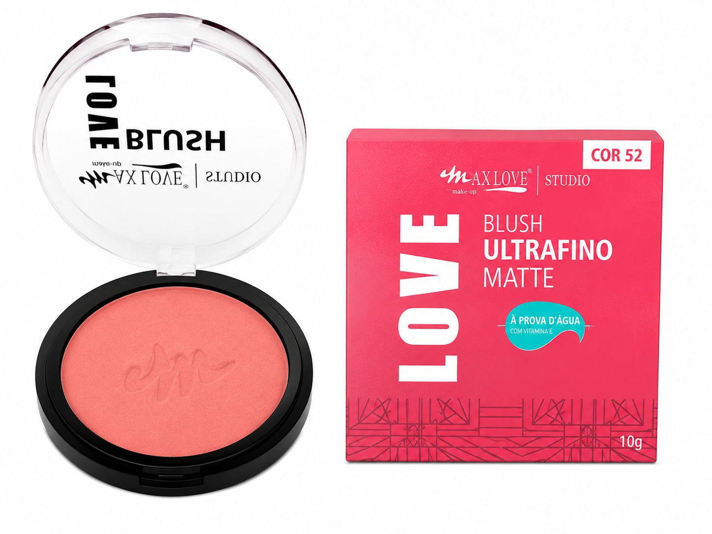 Blush Compacto Max Love Studio Ultrafino Matte À Prova D’Água 10g