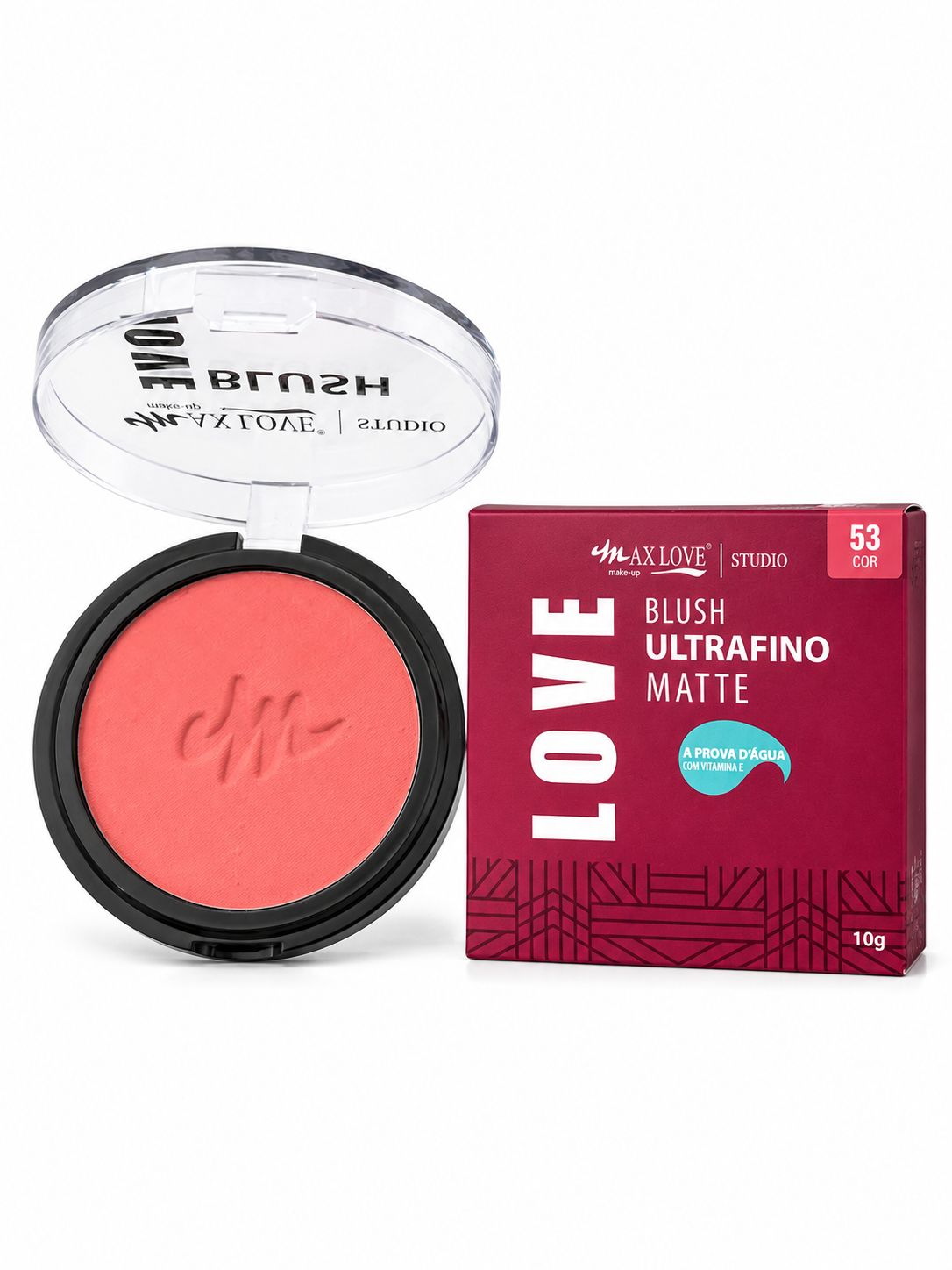 Blush Compacto Max Love Studio Ultrafino Matte À Prova D’Água 10g
