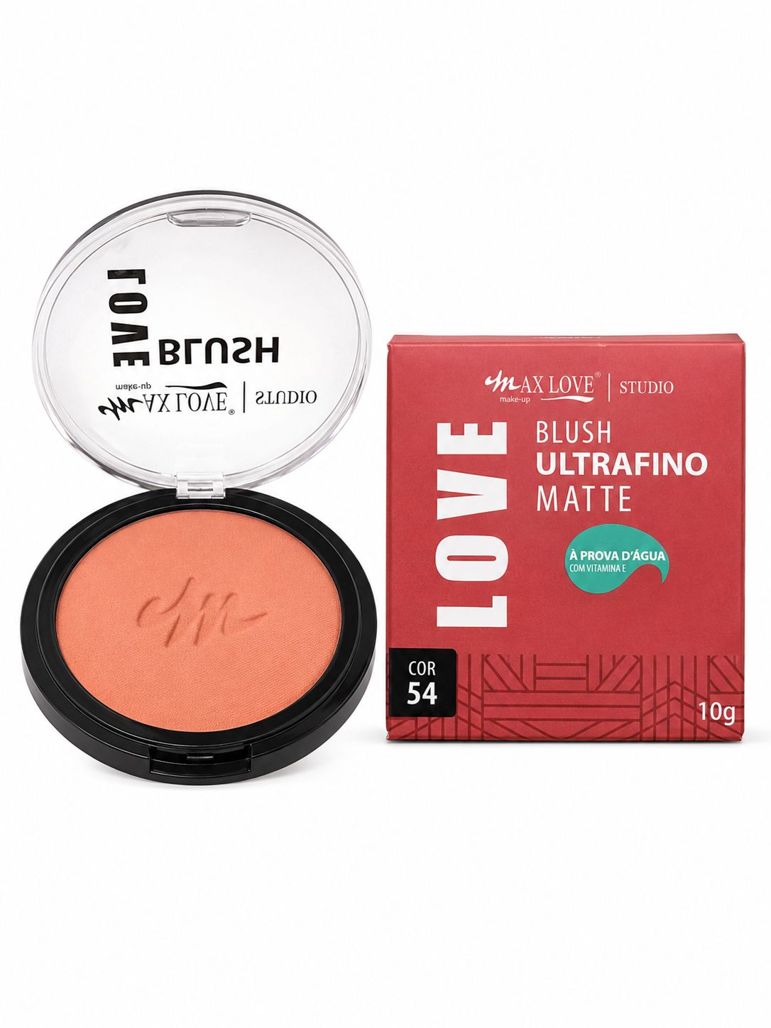 Blush Compacto Max Love Studio Ultrafino Matte À Prova D’Água 10g