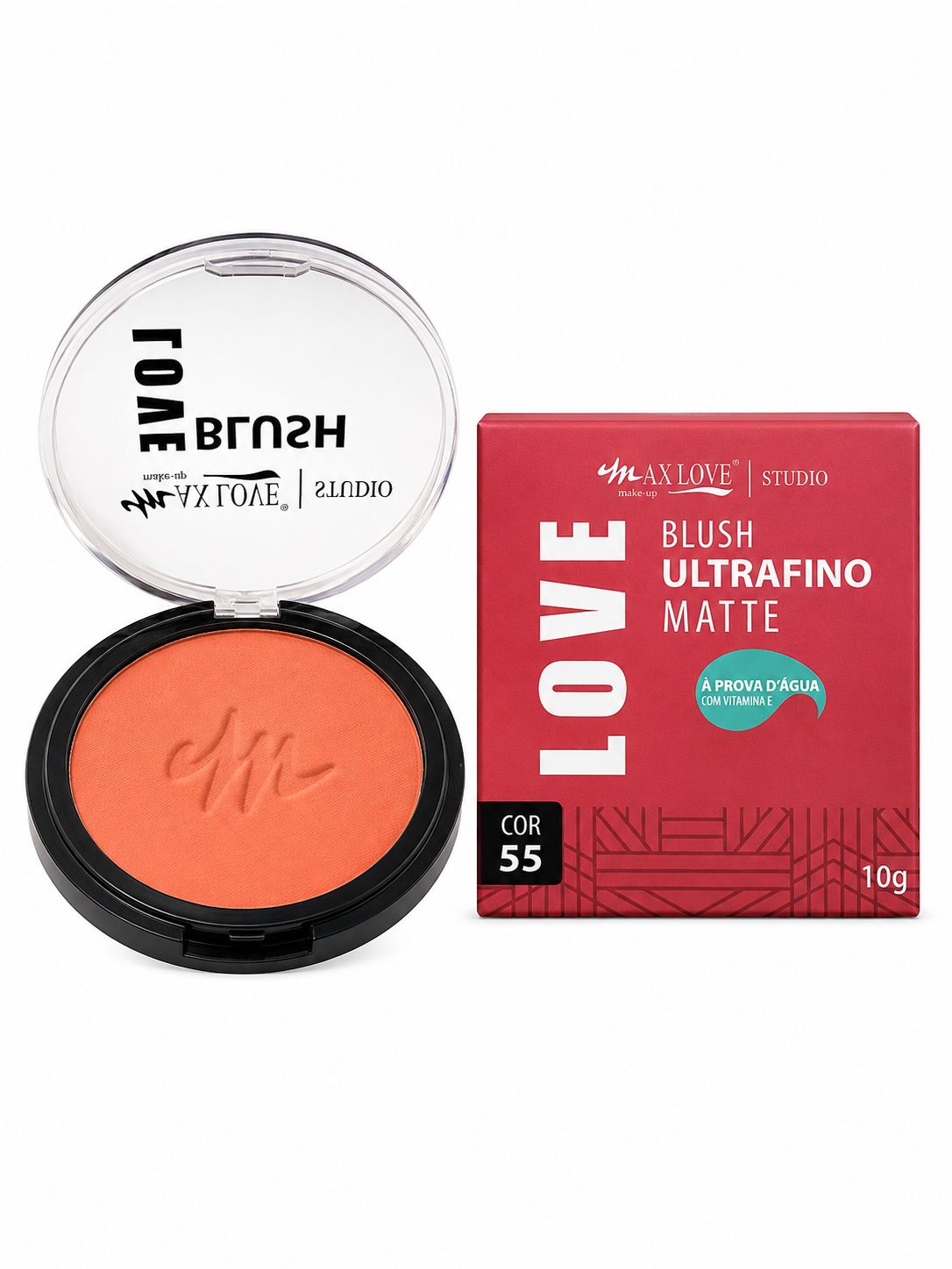 Blush Compacto Max Love Studio Ultrafino Matte À Prova D’Água 10g