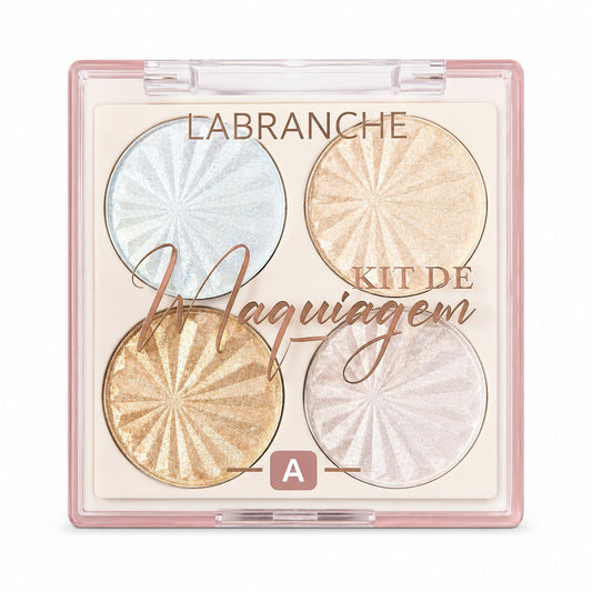 Paleta Iluminadora Labranche Kit de Maquiagem com 4 Tons Iluminadores