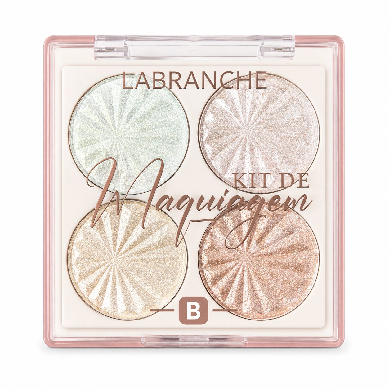 Paleta Iluminadora Labranche Kit de Maquiagem com 4 Tons Iluminadores