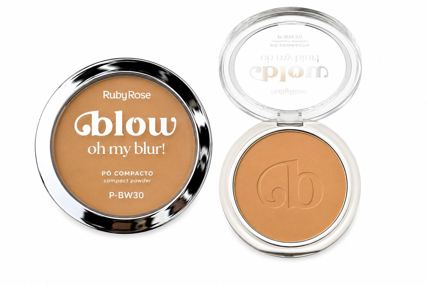 Pó Compacto Ruby Rose Glow Oh My Blur! Efeito Blur