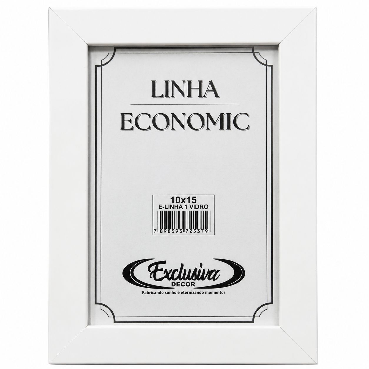 Porta Retrato 10x15cm Exclusive Decor Linha Economic Moldura com Vidro
