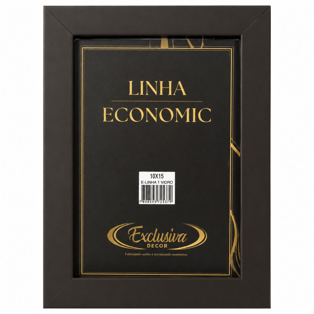 Porta Retrato 10x15cm Exclusive Decor Linha Economic Moldura com Vidro