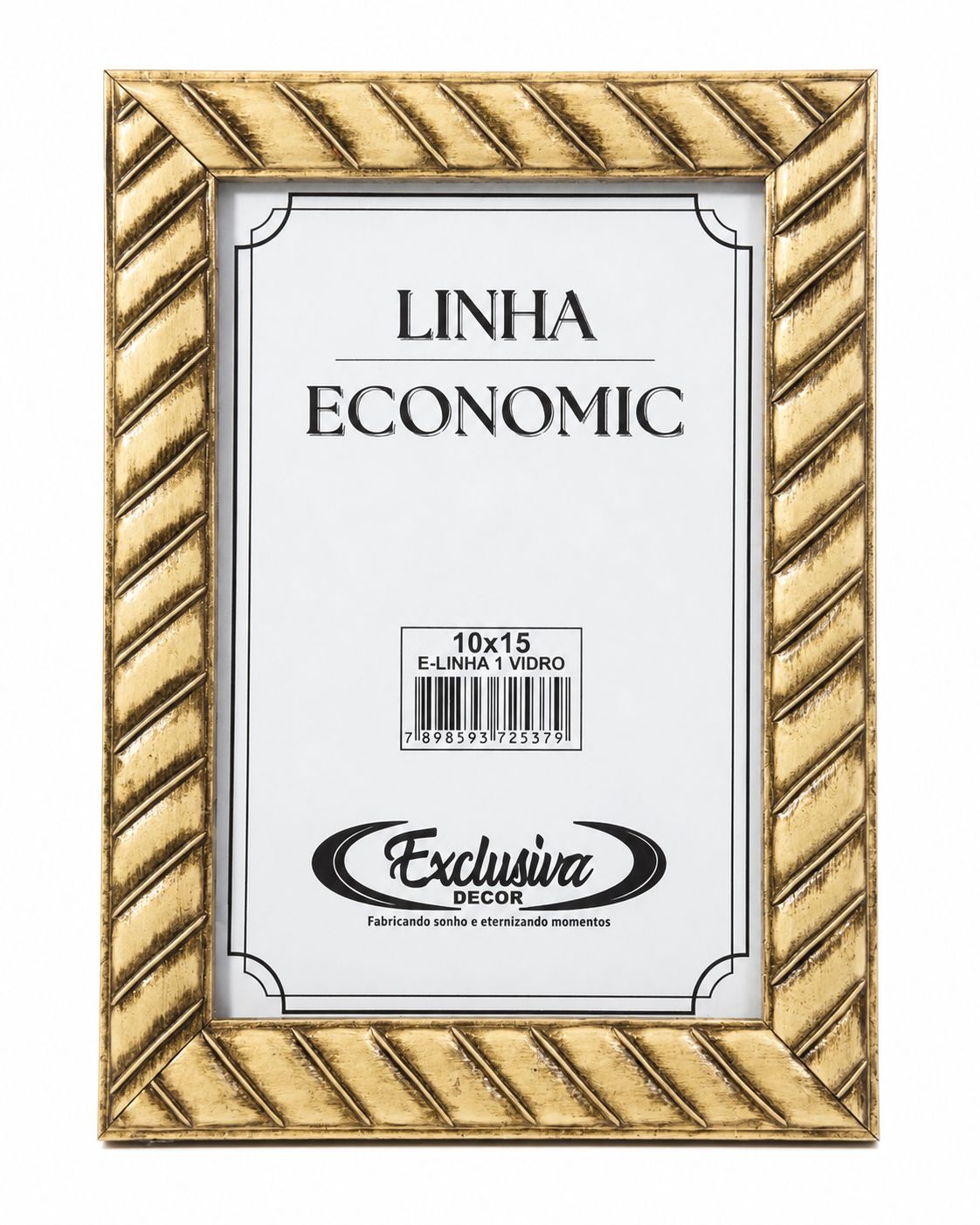Porta Retrato 10x15cm Exclusive Decor Linha Economic Moldura com Vidro
