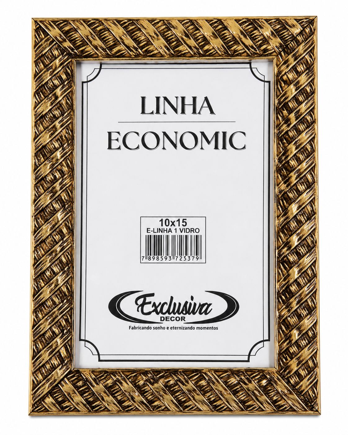 Porta Retrato 10x15cm Exclusive Decor Linha Economic Moldura com Vidro
