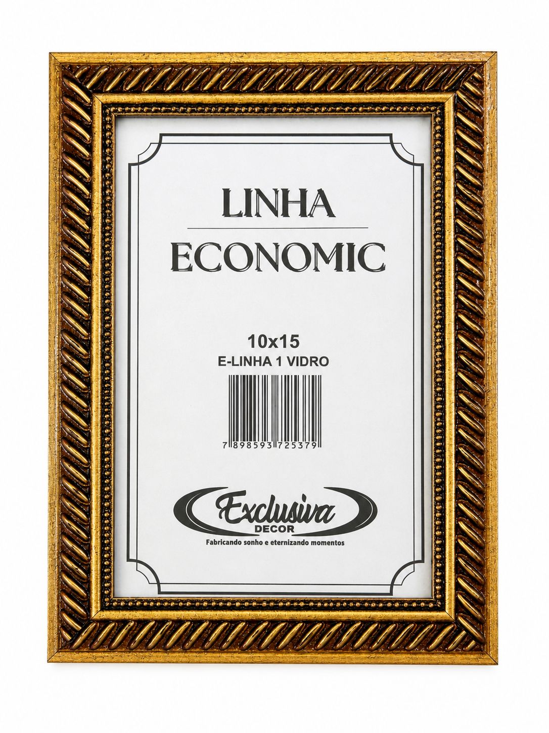 Porta Retrato 10x15cm Exclusive Decor Linha Economic Moldura com Vidro