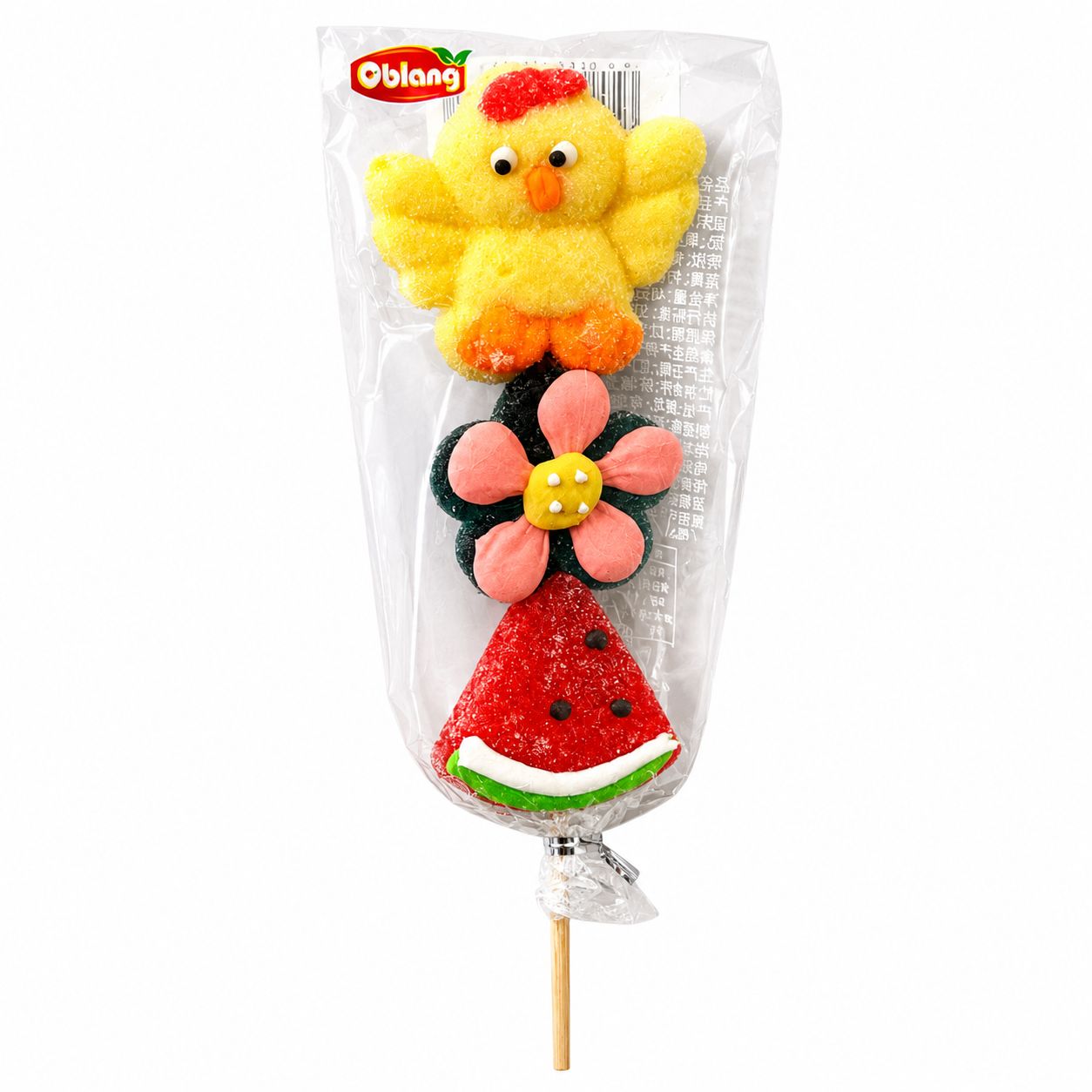 Espetinho de Bala Decorativa com Frutas Sortidas – Doce Artesanal no Palito
