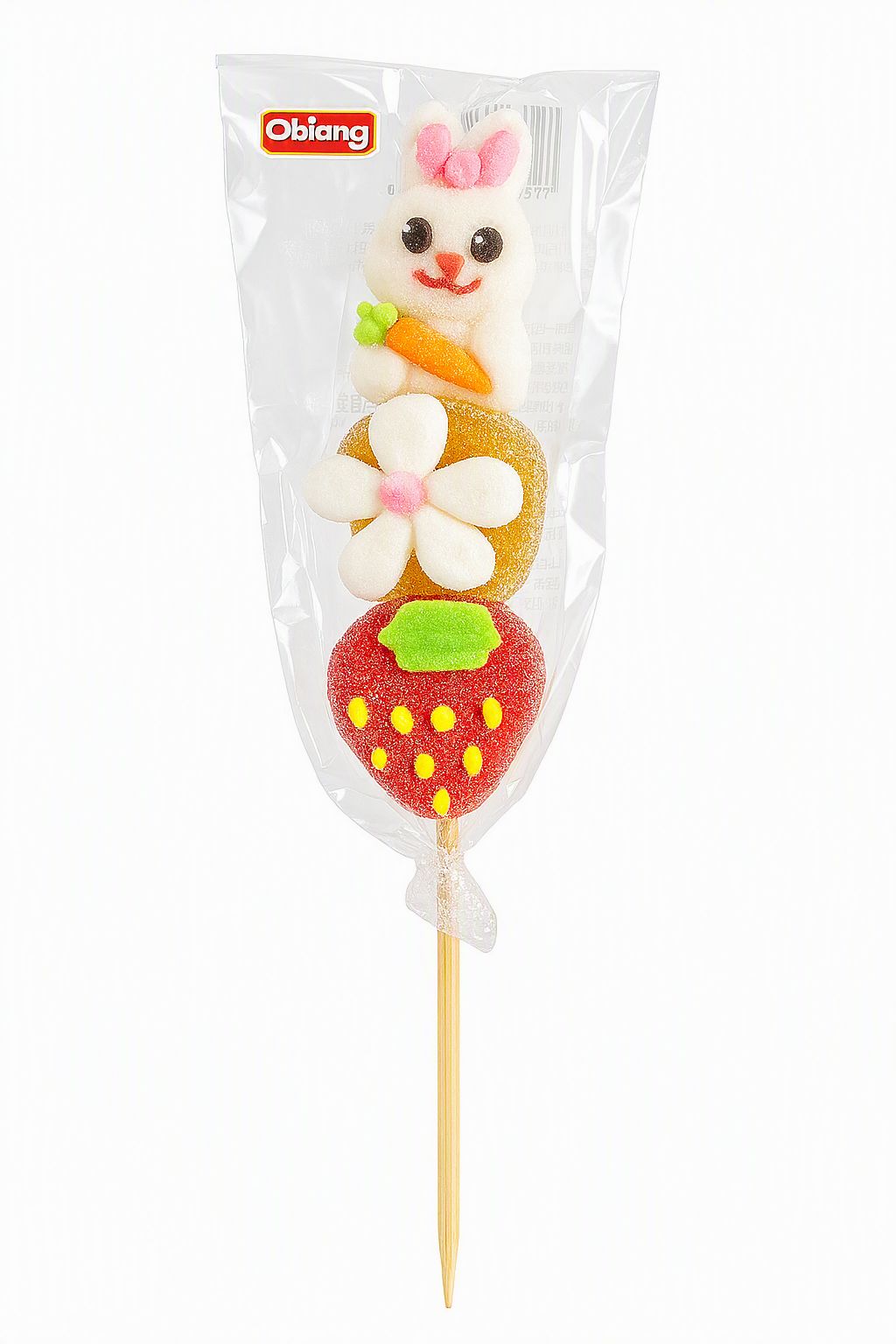 Espetinho de Bala Decorativa com Frutas Sortidas – Doce Artesanal no Palito