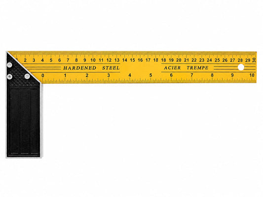 Esquadro Profissional 12" / 300mm em Aço Temperado para Marcenaria e Construção