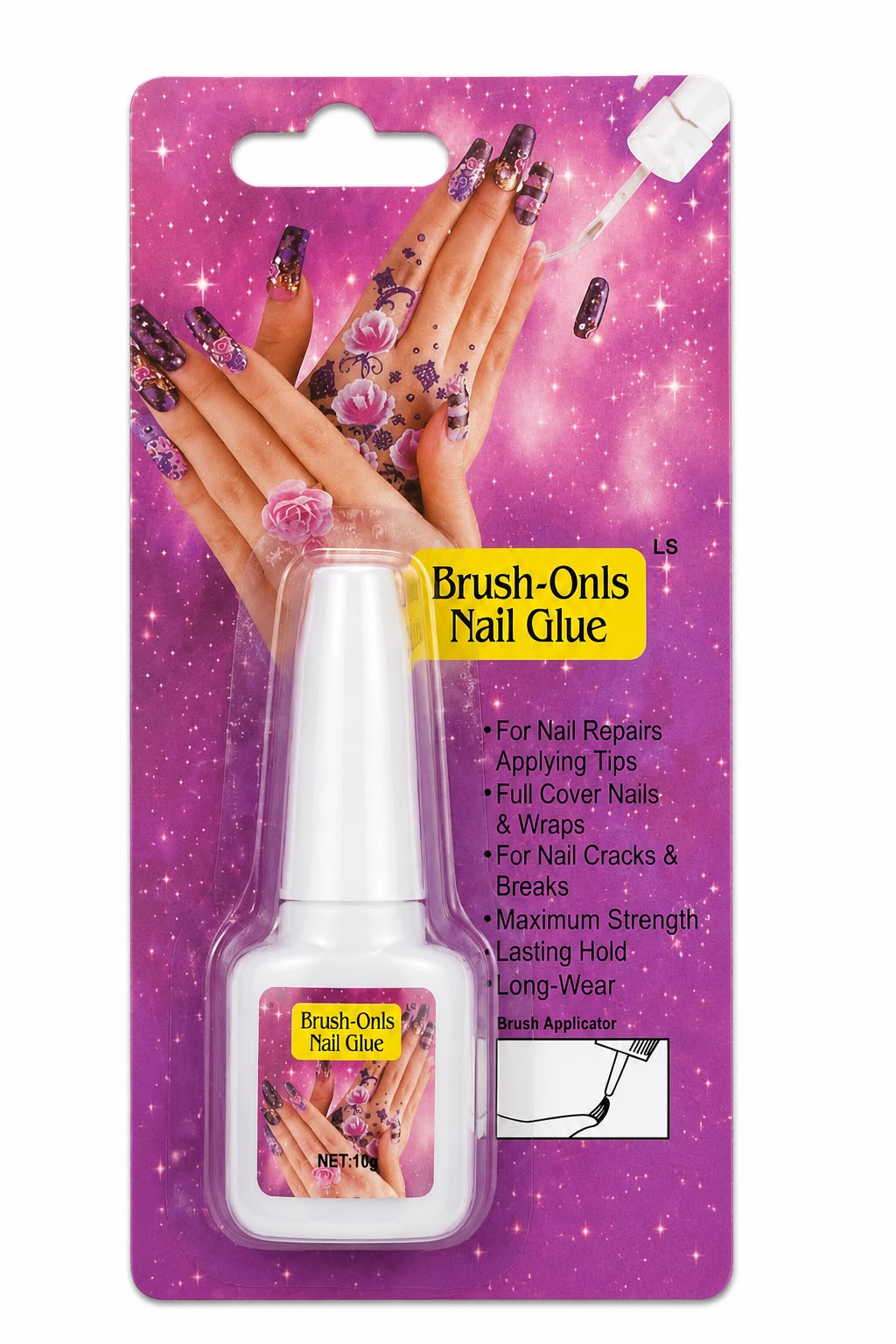 Cola para Unhas com Pincel Brush-On Nail Glue 10g